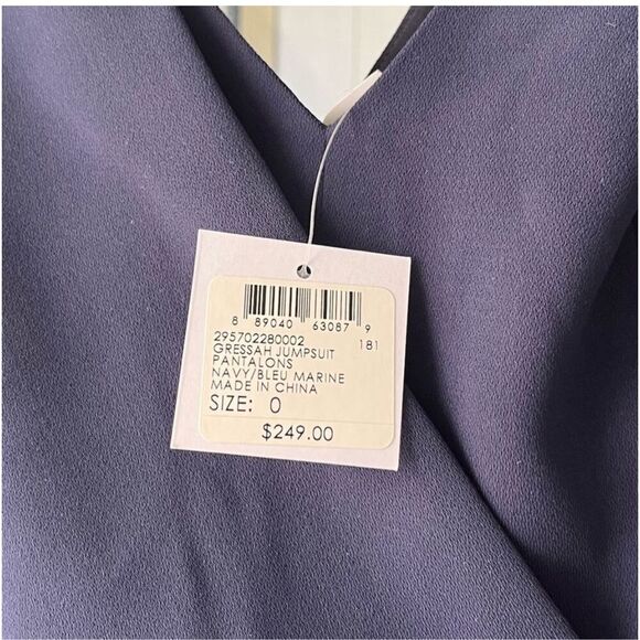 EUC Club Monaco Navy Wrap Tank Jumpsuit - Size 0 (ankle or petite) - Picture 13 of 13